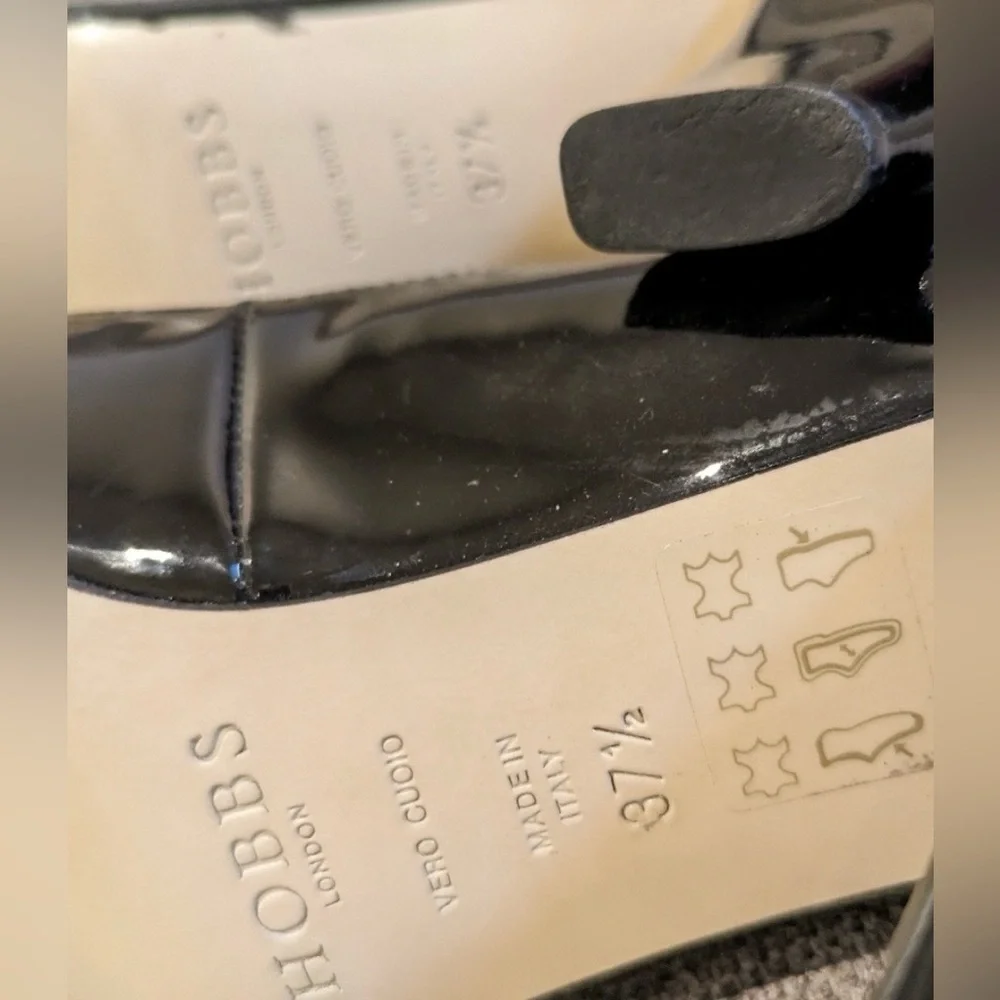 Hobbs London Black Patent Leather | Leopard Print |Tassel | EU 37.5 - Picture 2 of 10